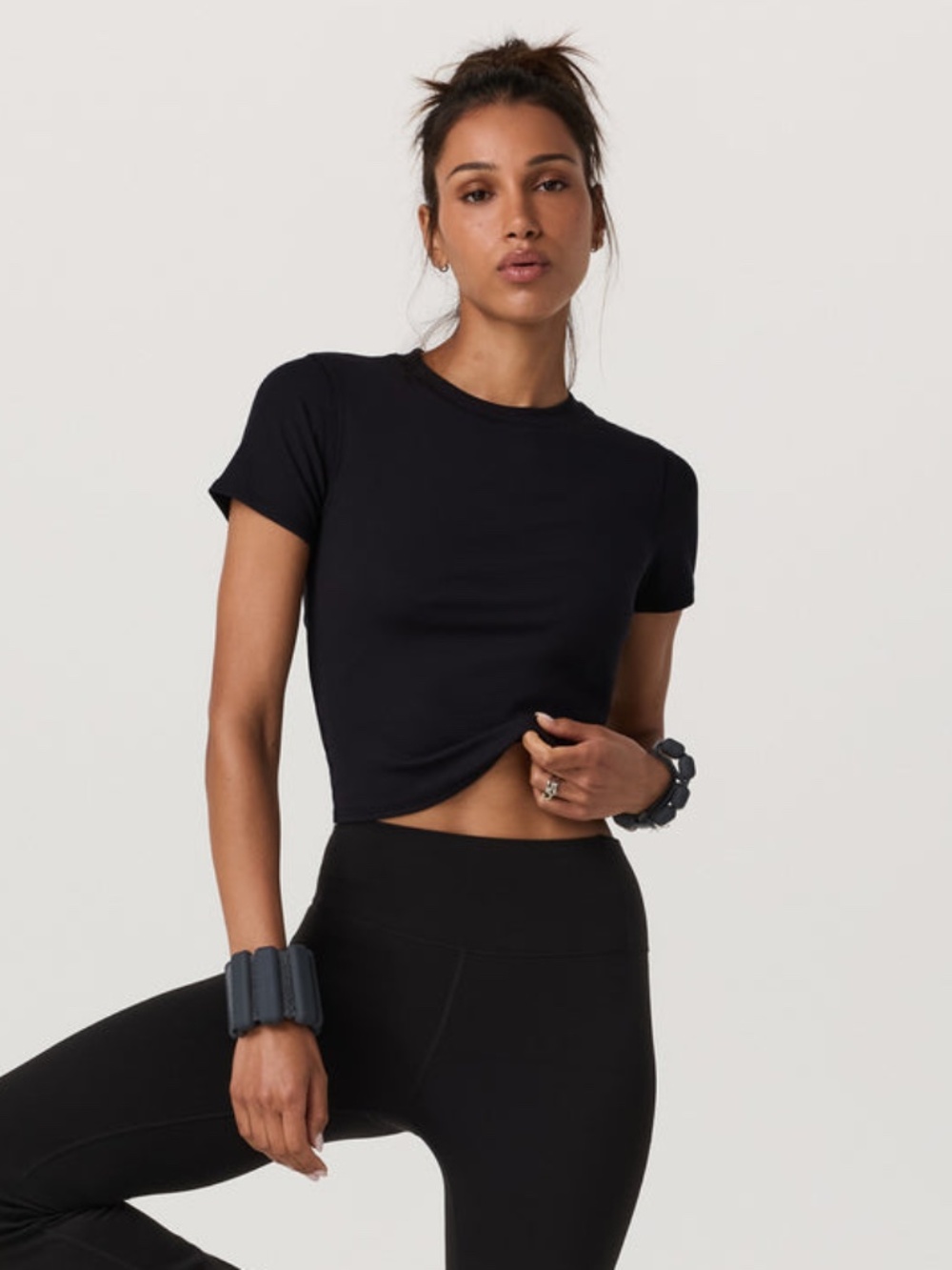 Vuori Pose Ribbed Fitted Tee Size M Regular